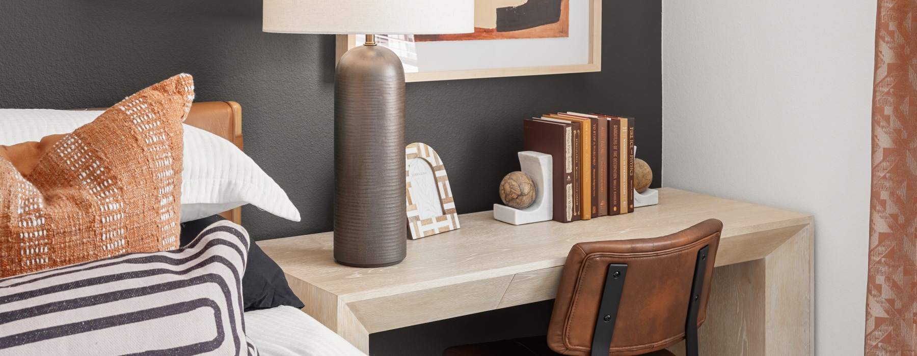 desk space in bedroom